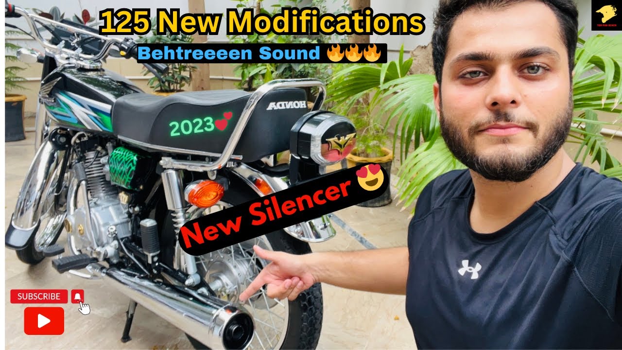 Honda CG 125 Modifications 2023 | New Chrome Silencer best sound ever 🔥