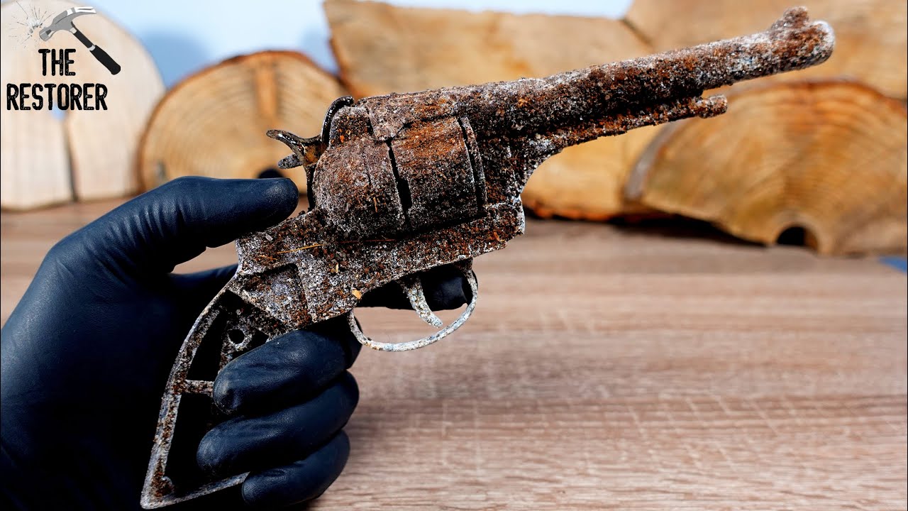Extremely Rusty Abandoned Revolver - Restoration