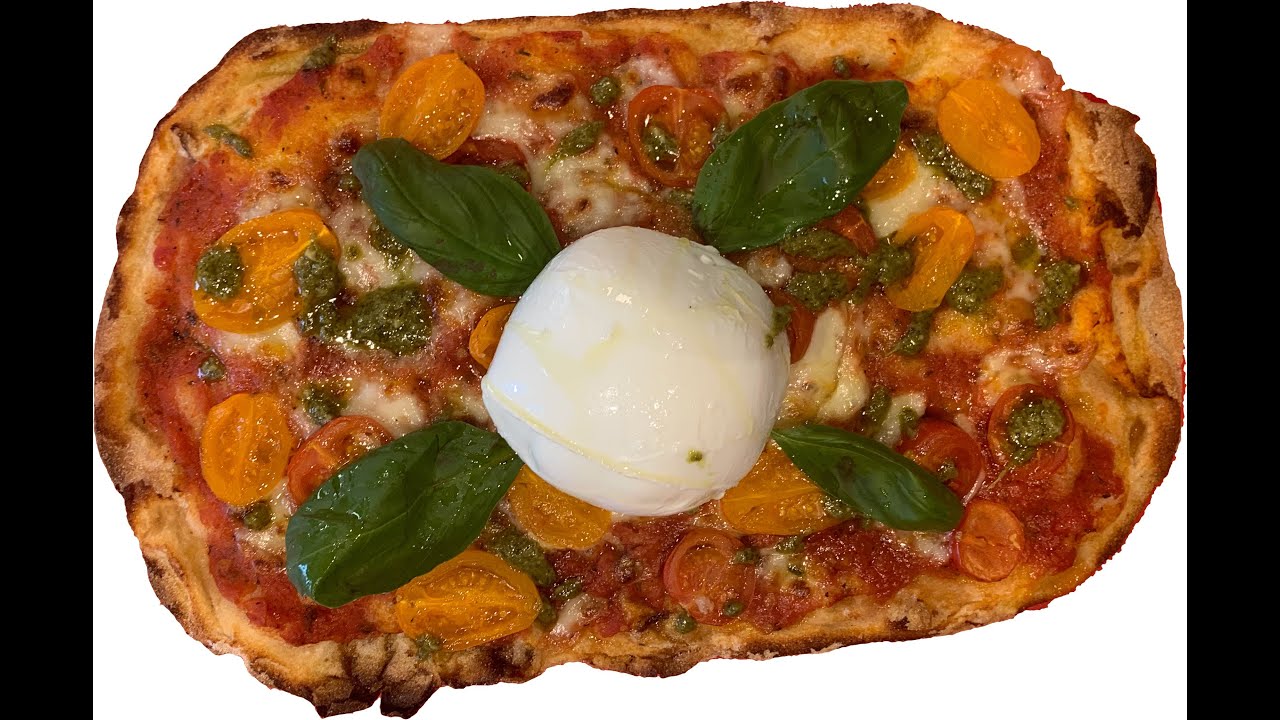 Pizzicata - Burrata - Pesto - Salsa di pomodoro - Pomodorini