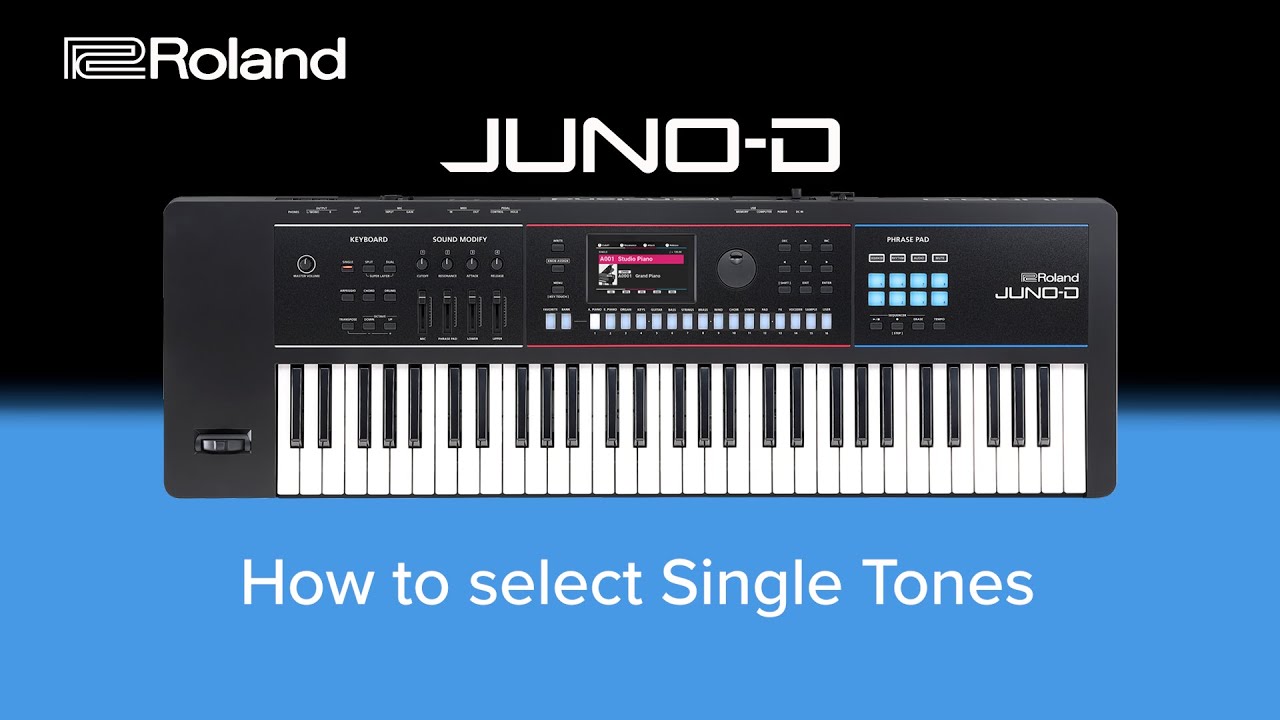 Roland JUNO-D - How to select Single Tones