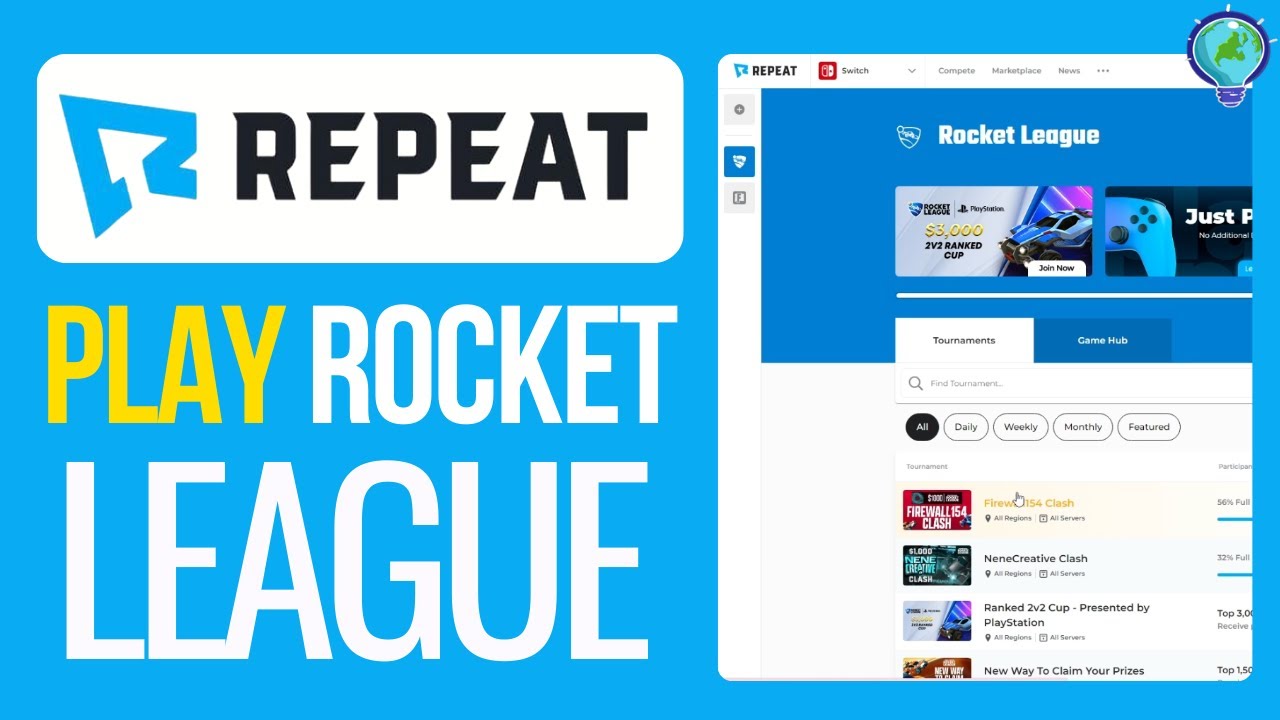 Как играть в Rocket League на Repeat.gg (2024) &mdash; зарабатывайте деньги, играя
