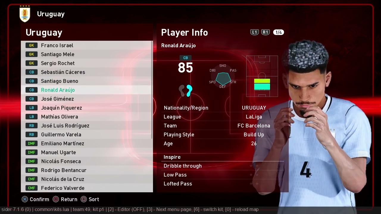 Uruguay NT 2025/2026 Facepack PES 2021-SPFL2026