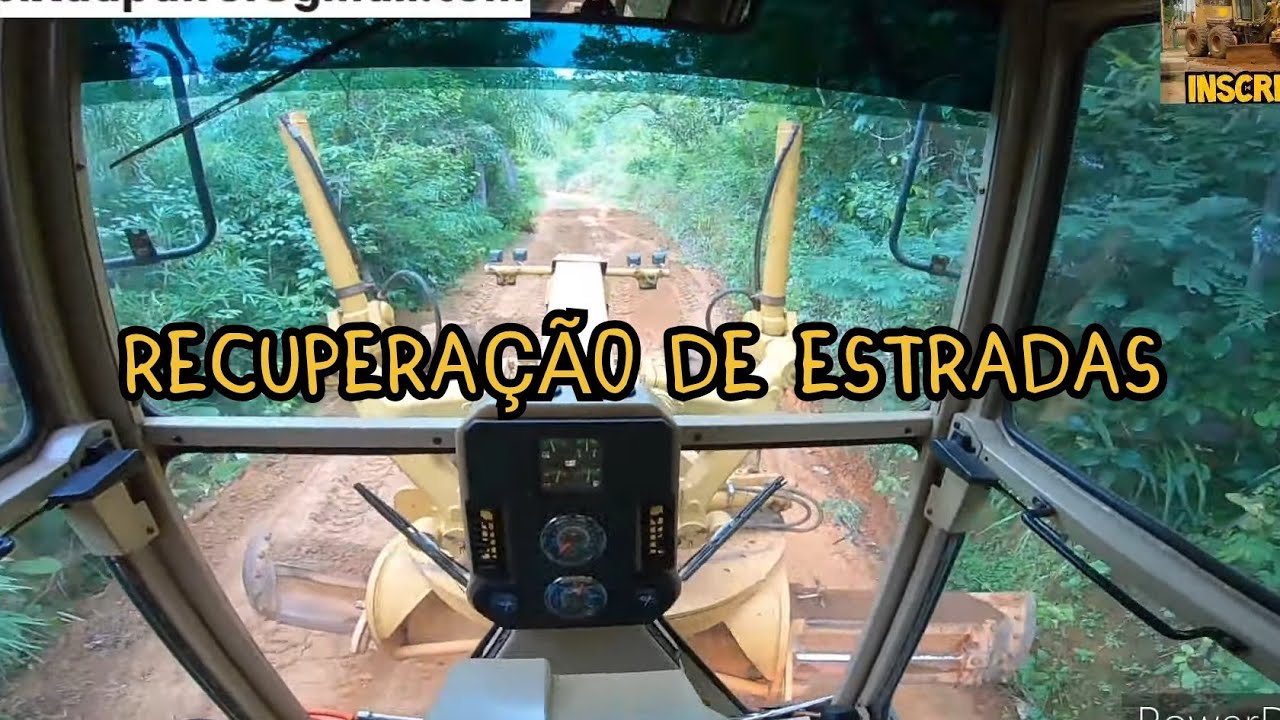 PATROLAMENTO NA CHUVA/ Motoniveladora caterpillar 120k grader niveleuse motoconformadora patrola