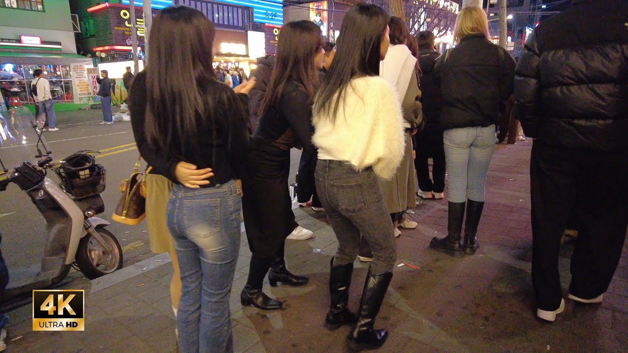 ［Hongdae 4K］Ночная прогулка по Сеулу!! ~ Первая ночь декабря в Хондэ непростая ~~ !!
