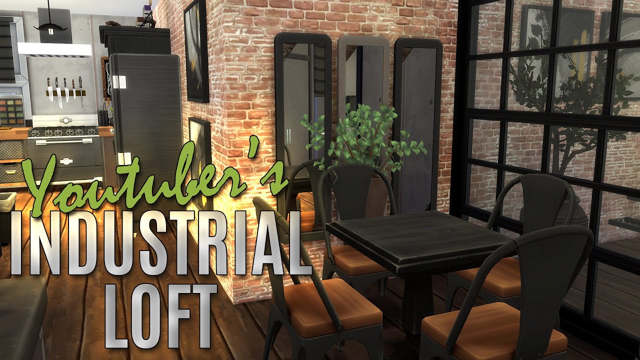YOUTUBER INDUSTRIAL LOFT APARTMENT | 702 Zenview | The Sims 4 | Stop Motion Build | No CC