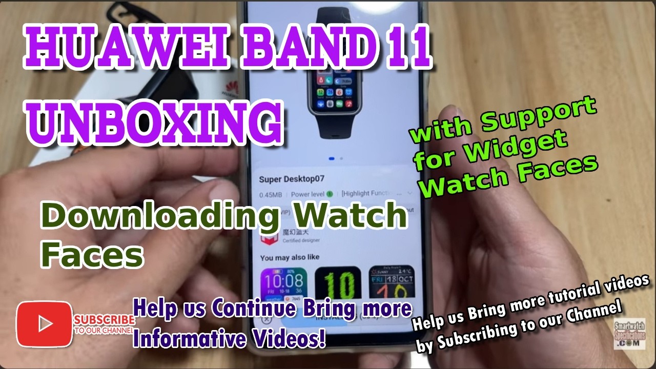 [Демонстрация] Huawei Band 11 — Загрузка циферблатов с поддержкой виджетов