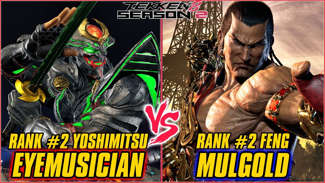 TEKKEN 8 | EYEMUSICIAN (RANK #2 YOSHIMITSU) vs MULGOLD (RANK #2 FENG) | TEKKEN 8 RANKED MATCH
