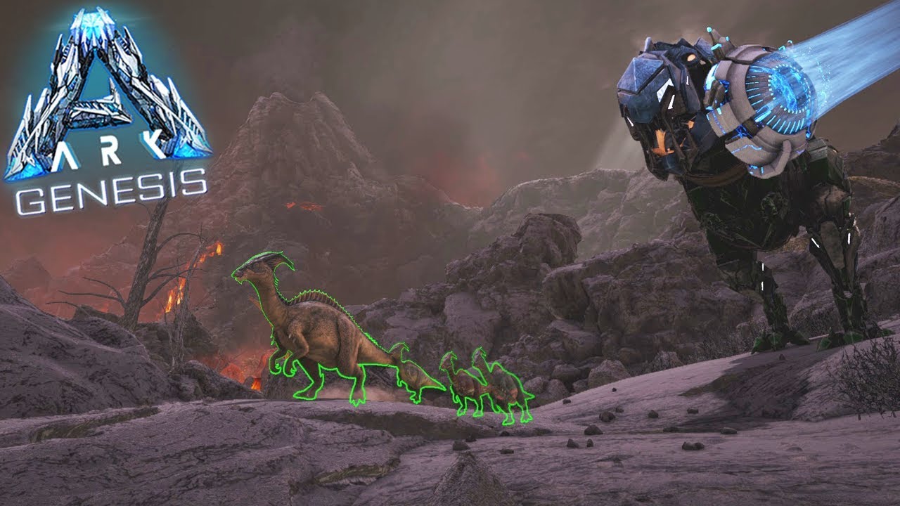 ESCOLTAMOS A UNA FAMILIA DE PARASAURIOS EN EL VOLCAN😱 | GENESIS #18 | Ark: Survival Evolved