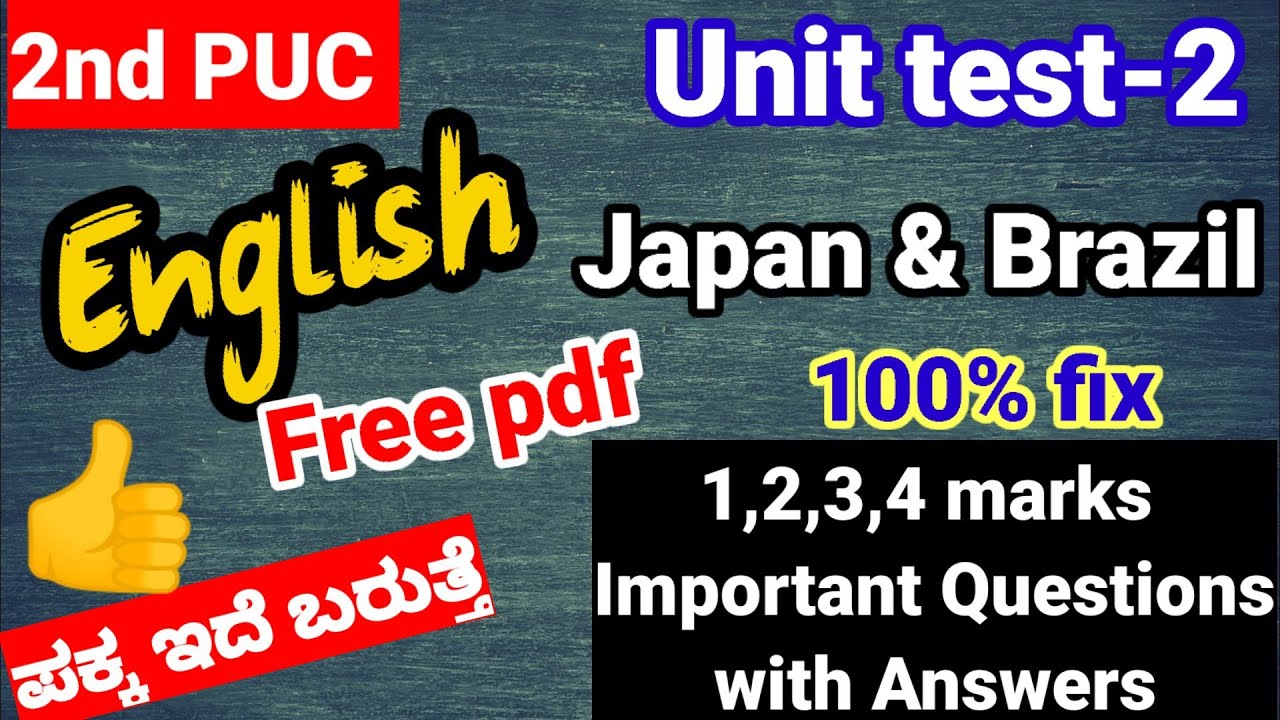 2nd puc Japan and brazil question and answers important questions 2024