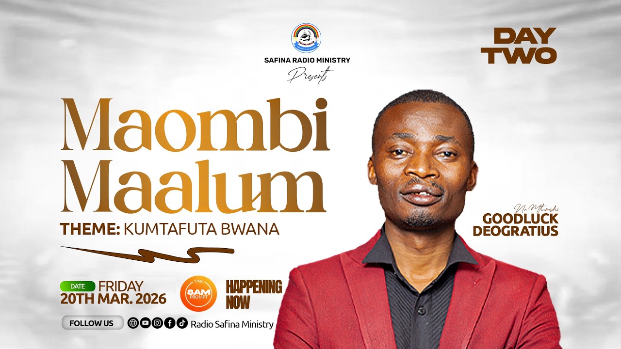 LIVE NOW 🔴GOODLUCK DEOGRATIUS - MAOMBI YA KUMTAFUTA BWANA {DAY 2} - 20/03/2026