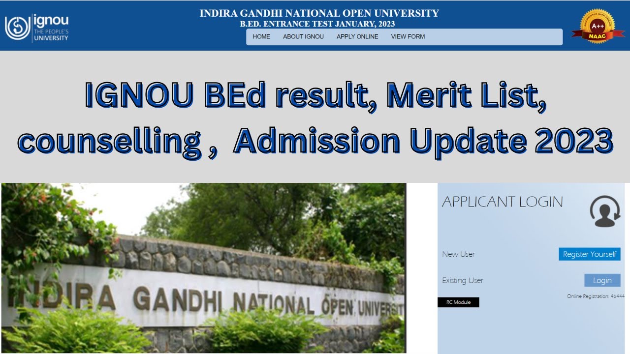 IGNOU BEd Updates 2023 | IGNOU BEd result, Merit List, Admission Update | IGNOU BEd admission 2023