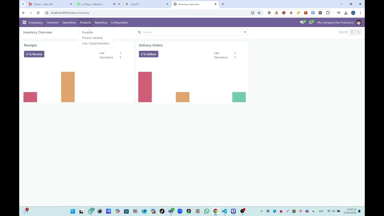 Stock Product Matrix / Product matrix odoo 18