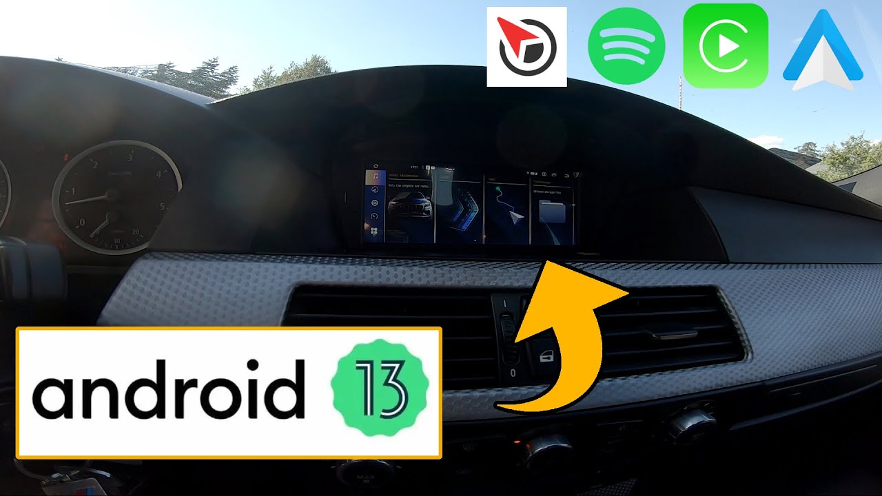 RADIO NAWIGACJA ANDROID 13 BMW 5 E60 E61 MONTAŻ KAMERA COFANIA