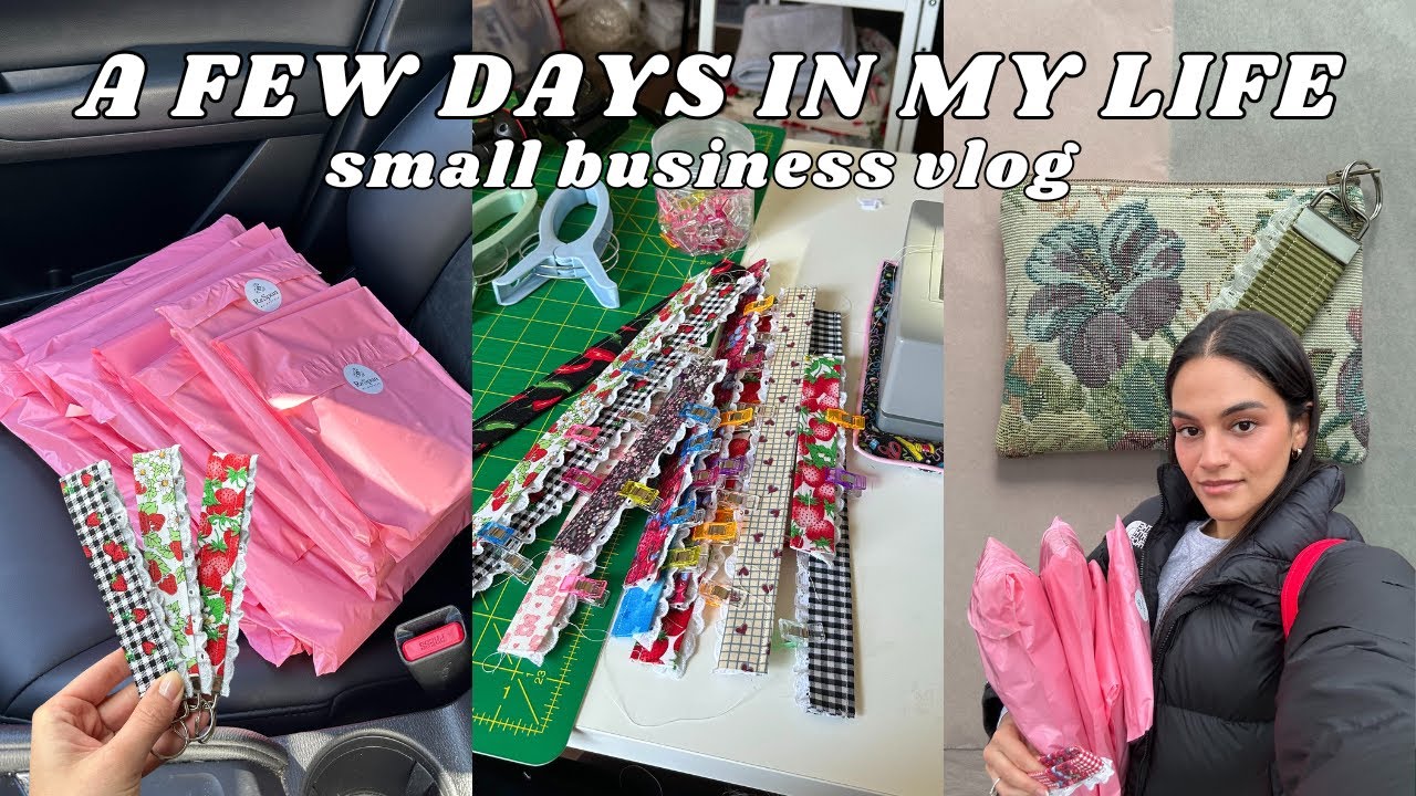 VLOG: packing orders, making more keychains, GRWM, small business chats, & testing a new ReSpun item