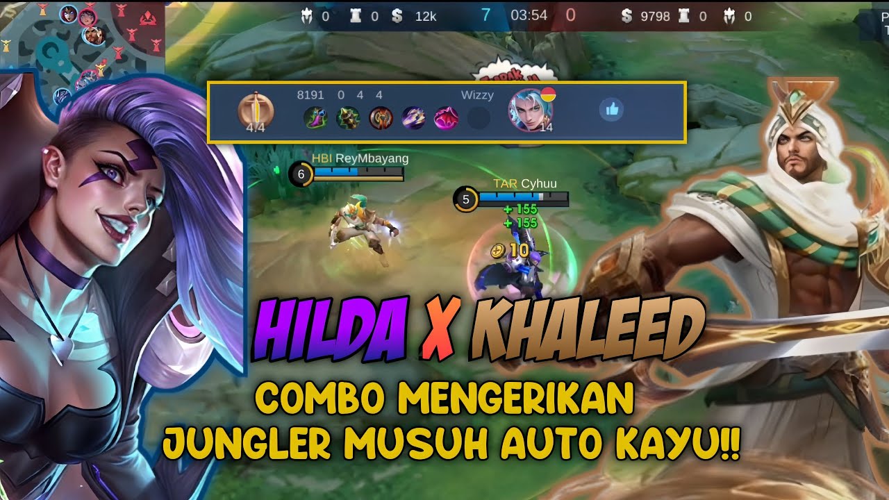 HILDA X KHALEED, COMBO MENGERIKAN JUNGLER MUSUH AUTO KAYU!!