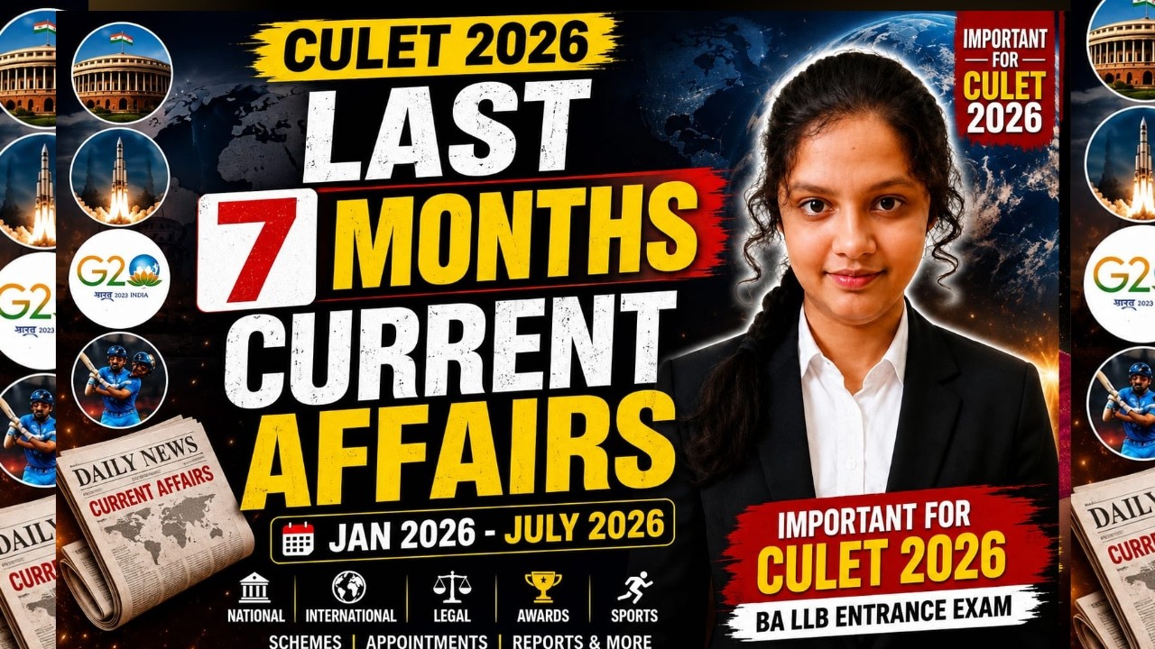 CULET 2026 Exam Date Announced 😱 | Last 7 Months Current Affairs You MUST Study!