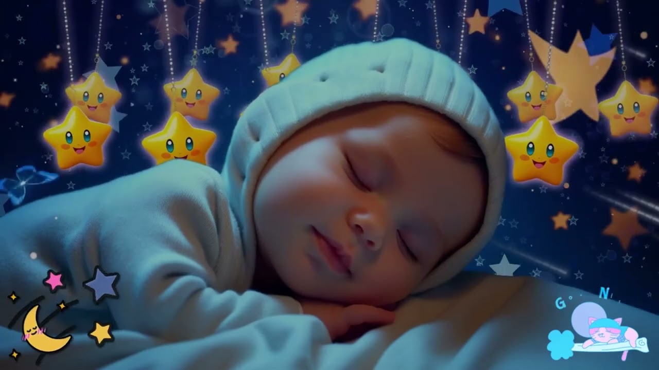 Baby Sleep Music 🌙 Mozart & Brahms Lullaby 🎵 Deep Sleep Calming Music for Quiet Healing Nights