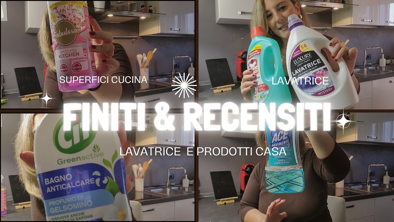 FINITI RECENSITI:DETERSIVI LAVATRICE E PULIZIA CASA #detersivi #haul #casa #pulizie