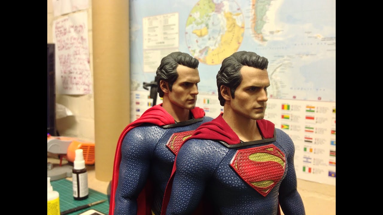 Man of Steel Hot Toys Superman Mod Tutorial - Heat Vision Headsculpt, Tony Mei Cape + Collar