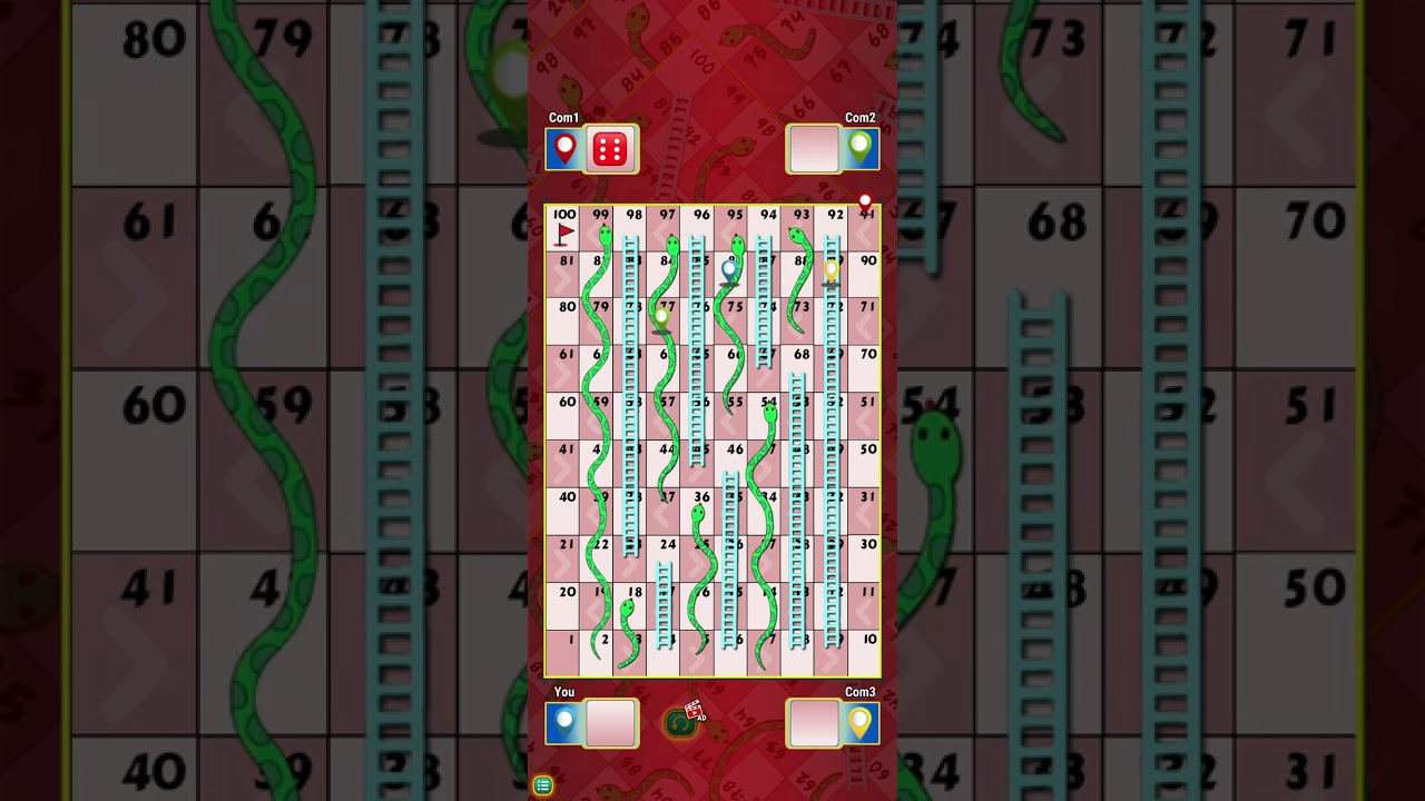Snake & Ladder (Board 7) Full Game #viralvideo #trending #gaming #games #ludolads #ludo #snakegame