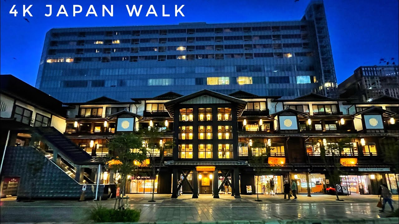 Evening Walk in Odawara - From the Castle to the City Center - 4K
