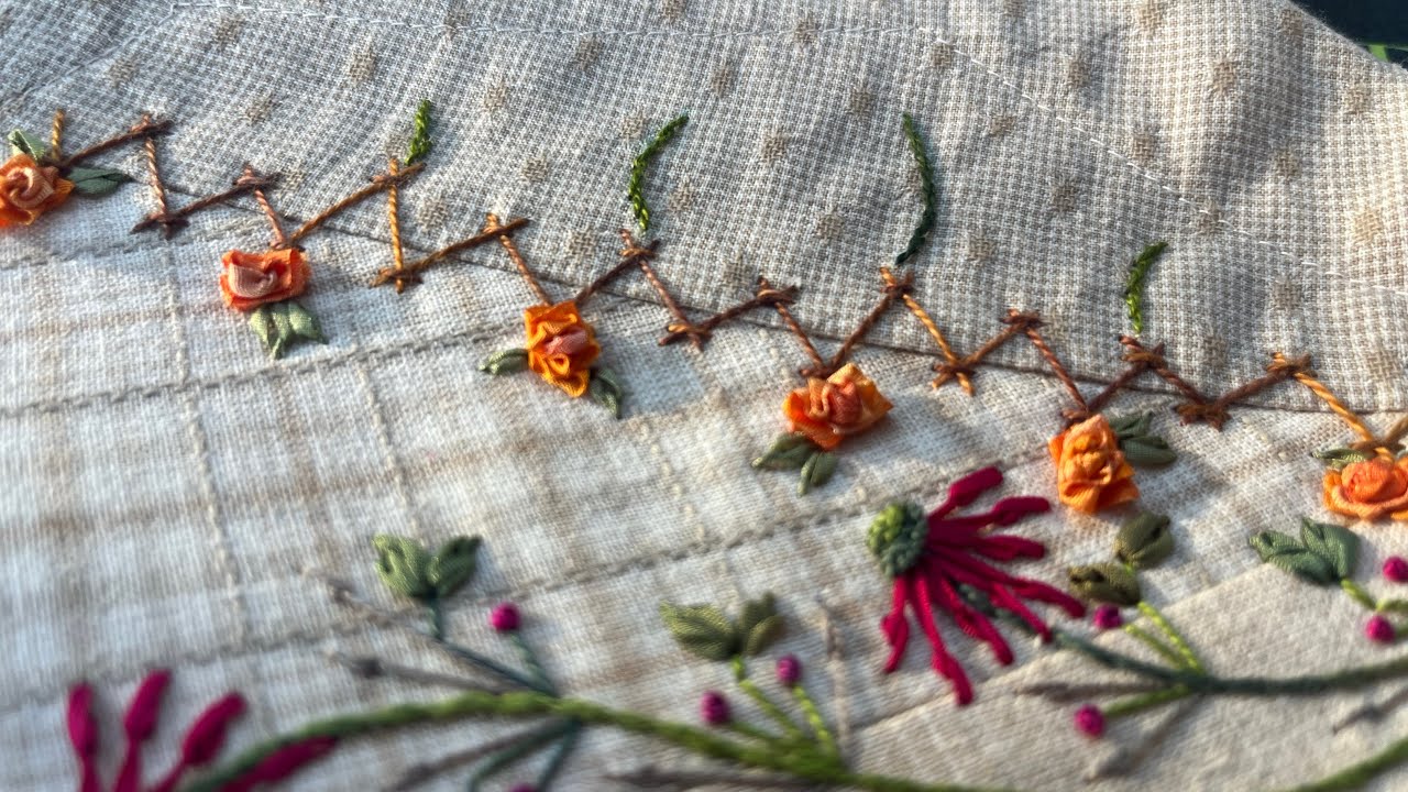 Snippets of my stitching life - a little crazy quilting #crazyquilting 