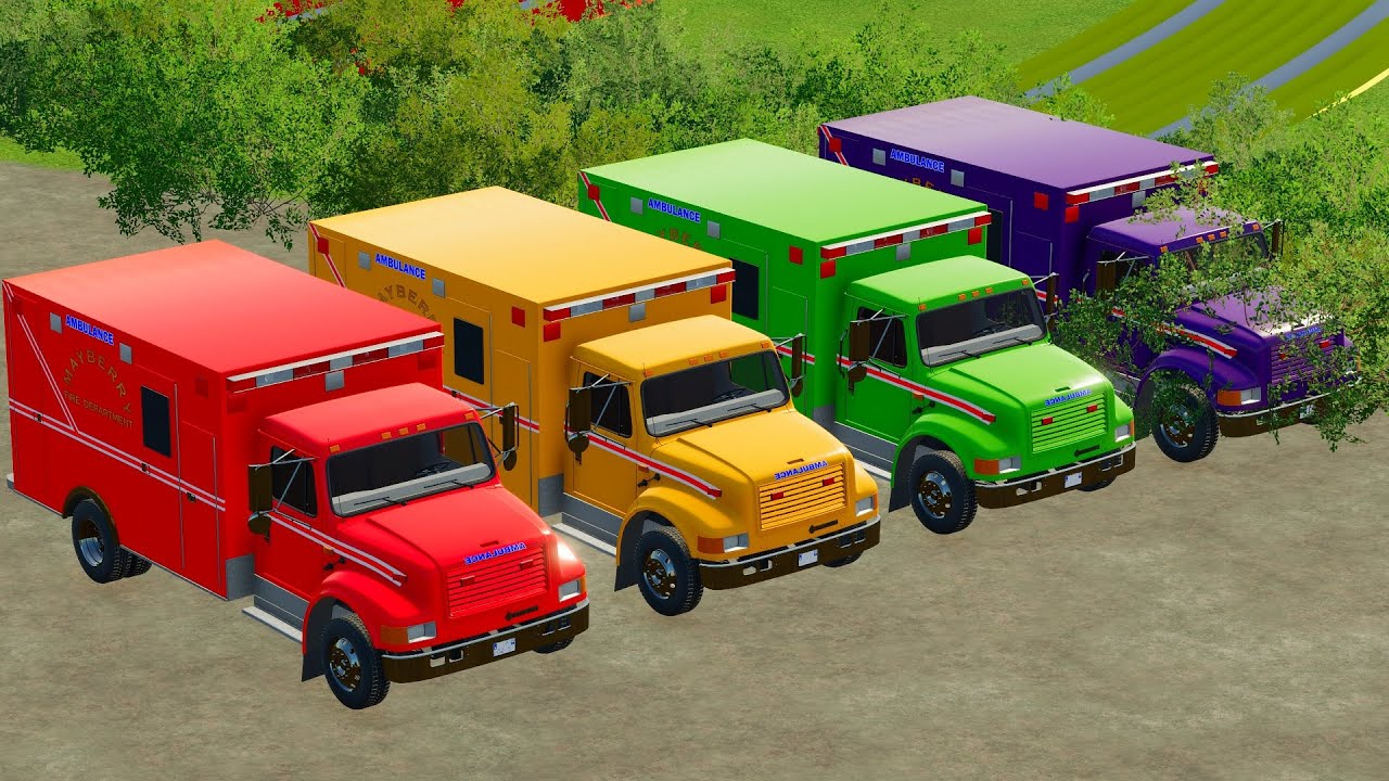 Colorful Garage FS22 - Mixer Truck With Flatbed Trailer, Box Truck, Mercedes-Bnez, Mixer truck RGB