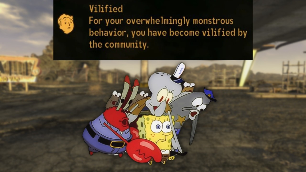 When you have a very bad reputation in Fallout