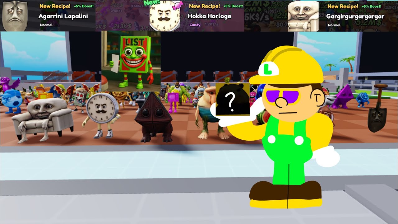 I crafted 9 new brainrots in craft a brainrot(Roblox)￼￼