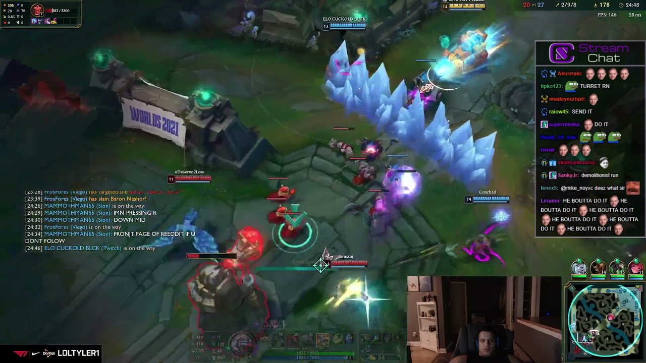 Tyler1 fails to run it down mid | League of Legends
