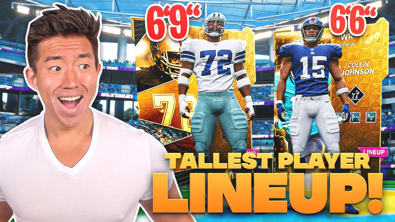 TALLEST PLAYERS LINEUP! Biggest Players In the NFL! Madden 22