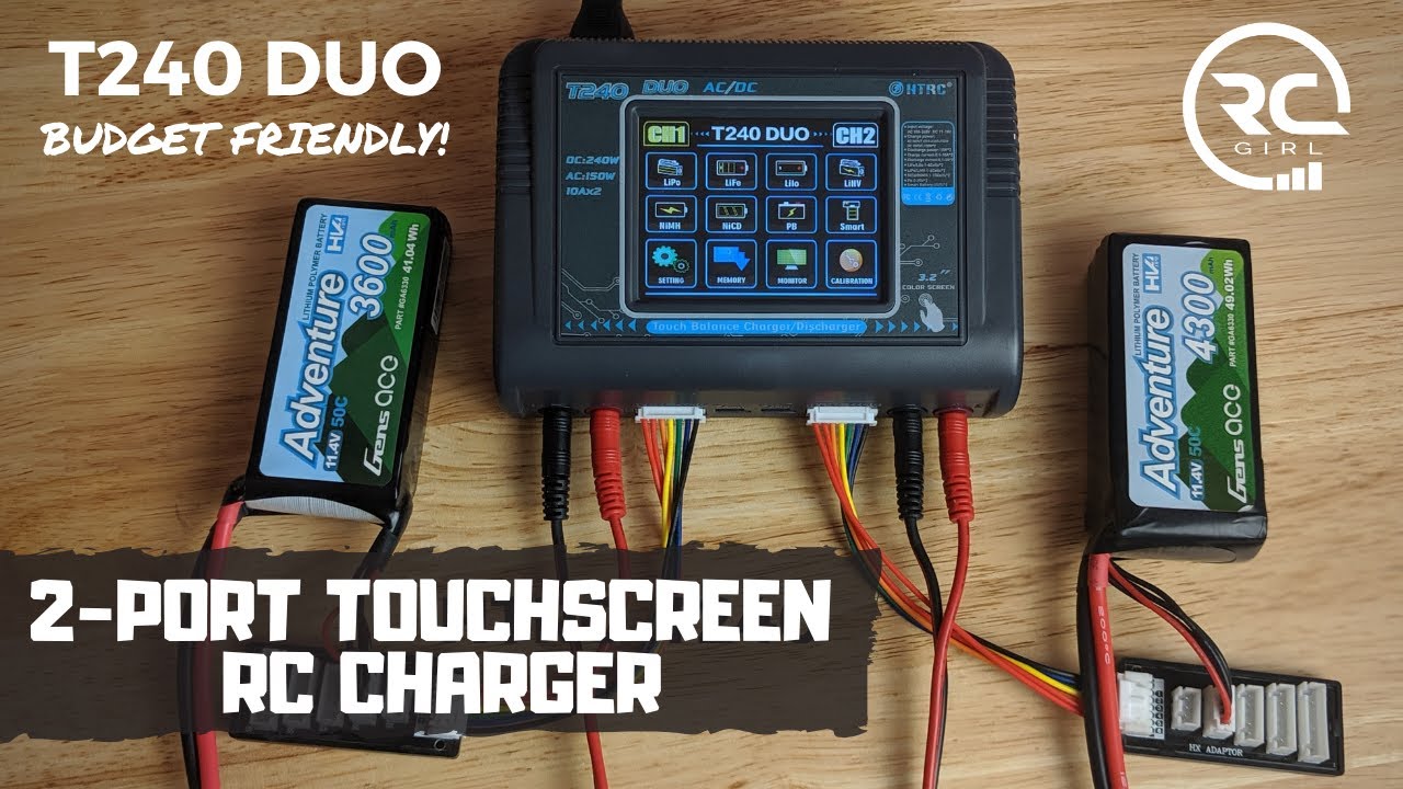 Easy Touchscreen RC charger: Charge TWO batteries at once!