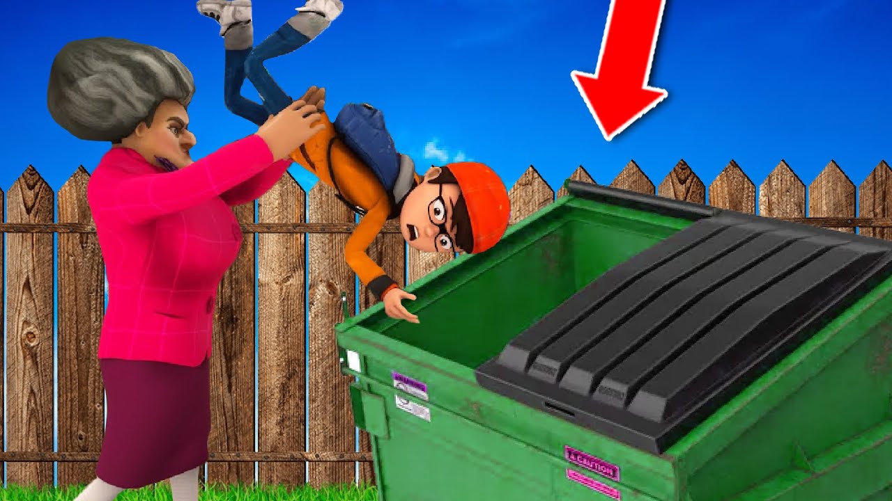 🗑️ TRAFIŁEM DO KOSZA ZA PRANKI NA NAUCZYCIELCE - SCARY TEACHER 3D