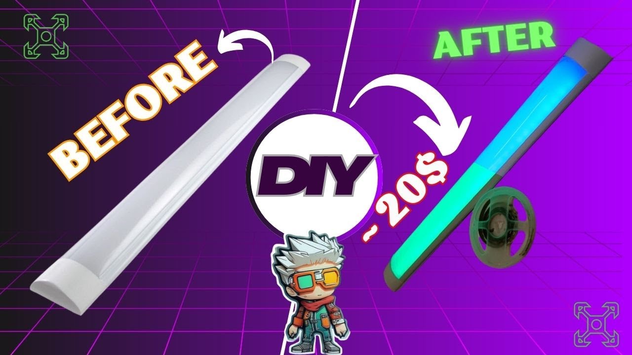 Lampa do studia RGB już za 60 pln! Pomysł na oświetlenie #diy