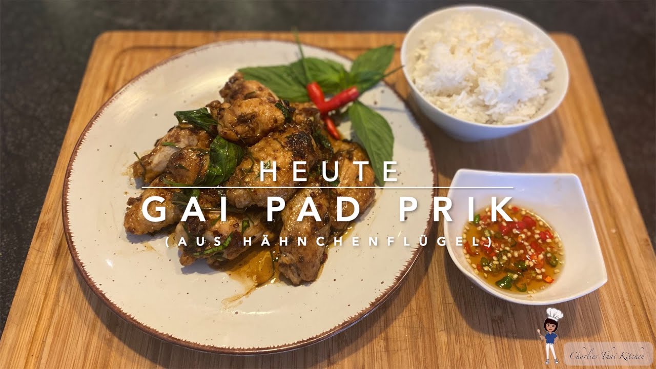 Leckeres Gai Pad Prik (aus Hähnchenflügeln) 🇹🇭🔥🌶🍗