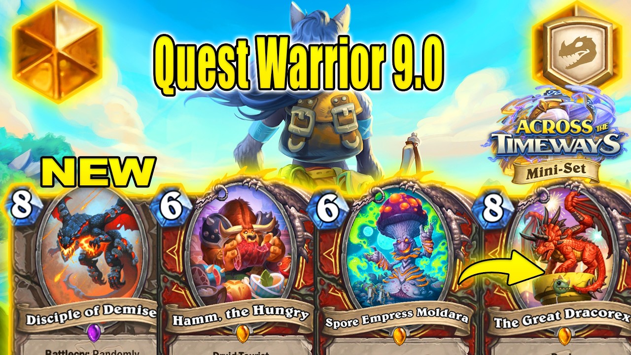 Best Quest Warrior 9.0 Deck Craft & Defeat Aggro Decks! Across the Timeways Mini-Set | Hearthstone