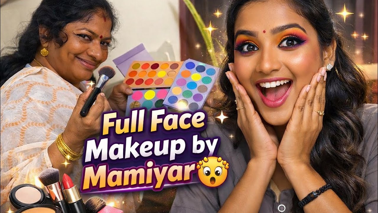 Mamiyar Doing Full Face Makeup 😂 | Mamiyar-Marumagal Comedy Vlog tamil daily vlog makeup tutorial 
