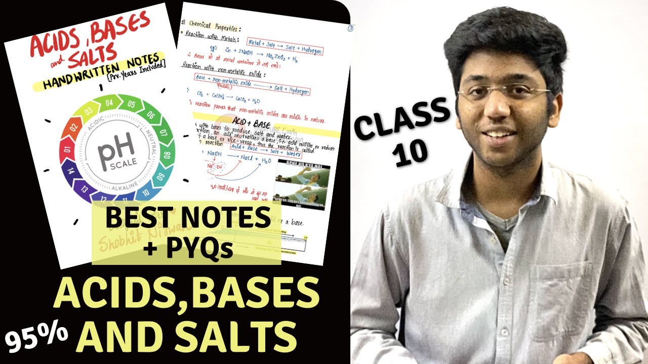 Acids Bases and Salts Notes with PYQs for Boards Class 10