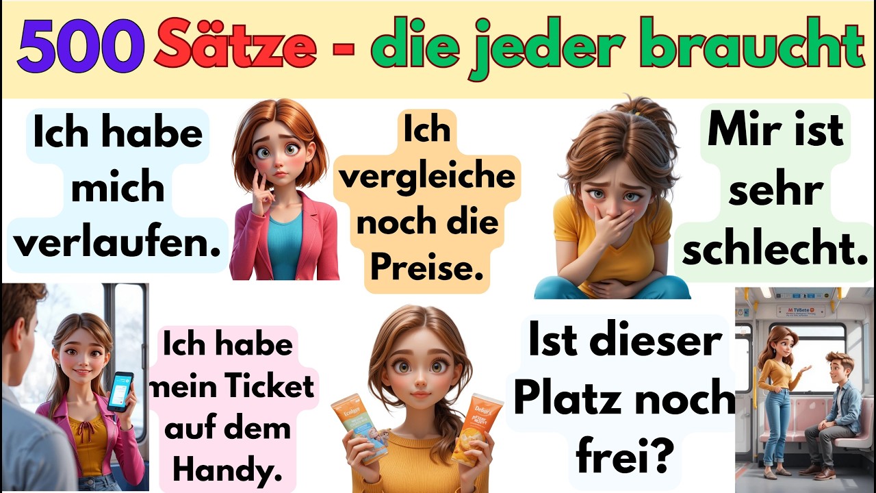 🔥 500 deutsche Sätze für deinen Alltag – die du wirklich brauchst! 🇩🇪