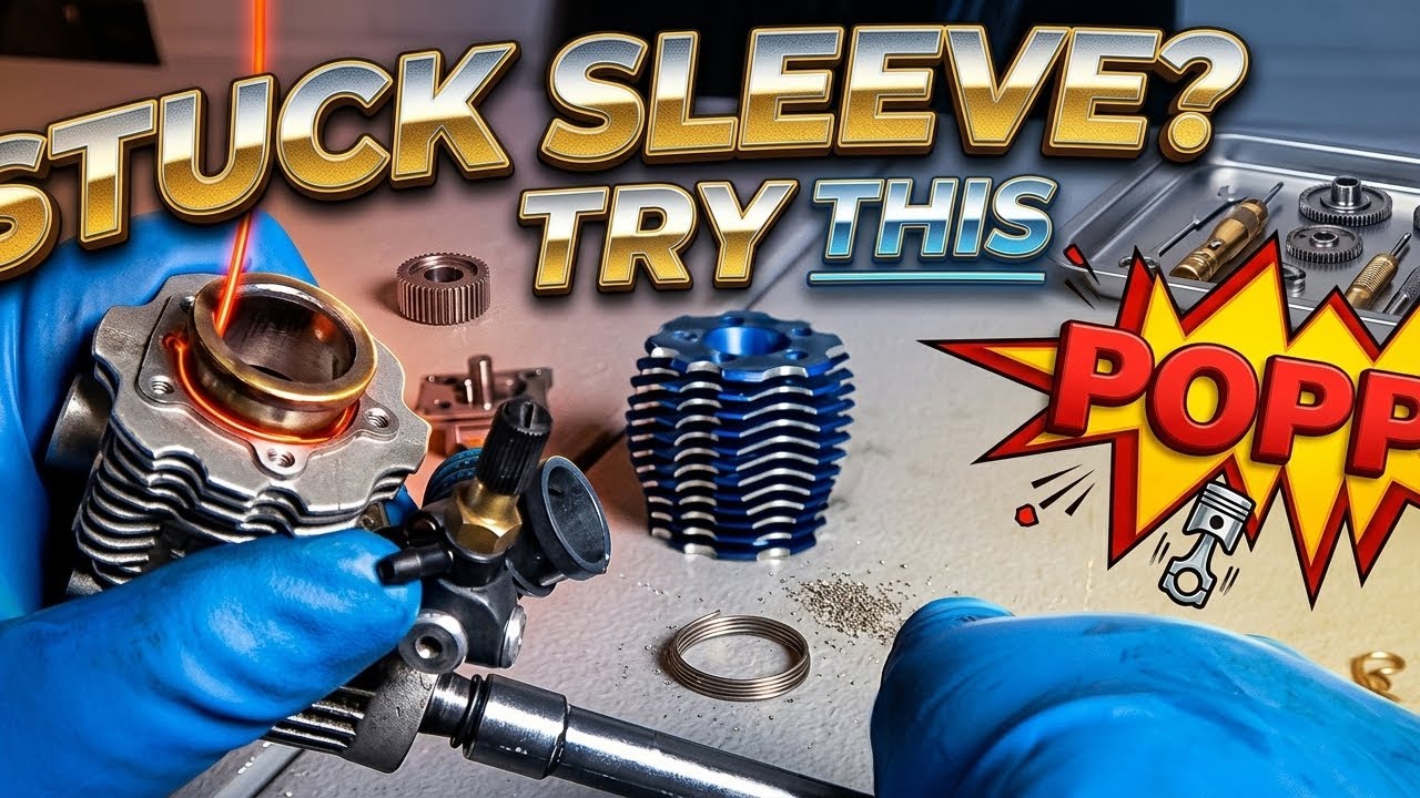 Nitro Engine Sleeve removing   / Traxxas REVO 3.3 stuck sleeve
