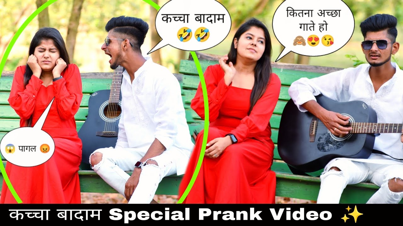 Badly Singing Kaccha Badaam | Singing Pranks In Public | Cute Girls Reaction | 