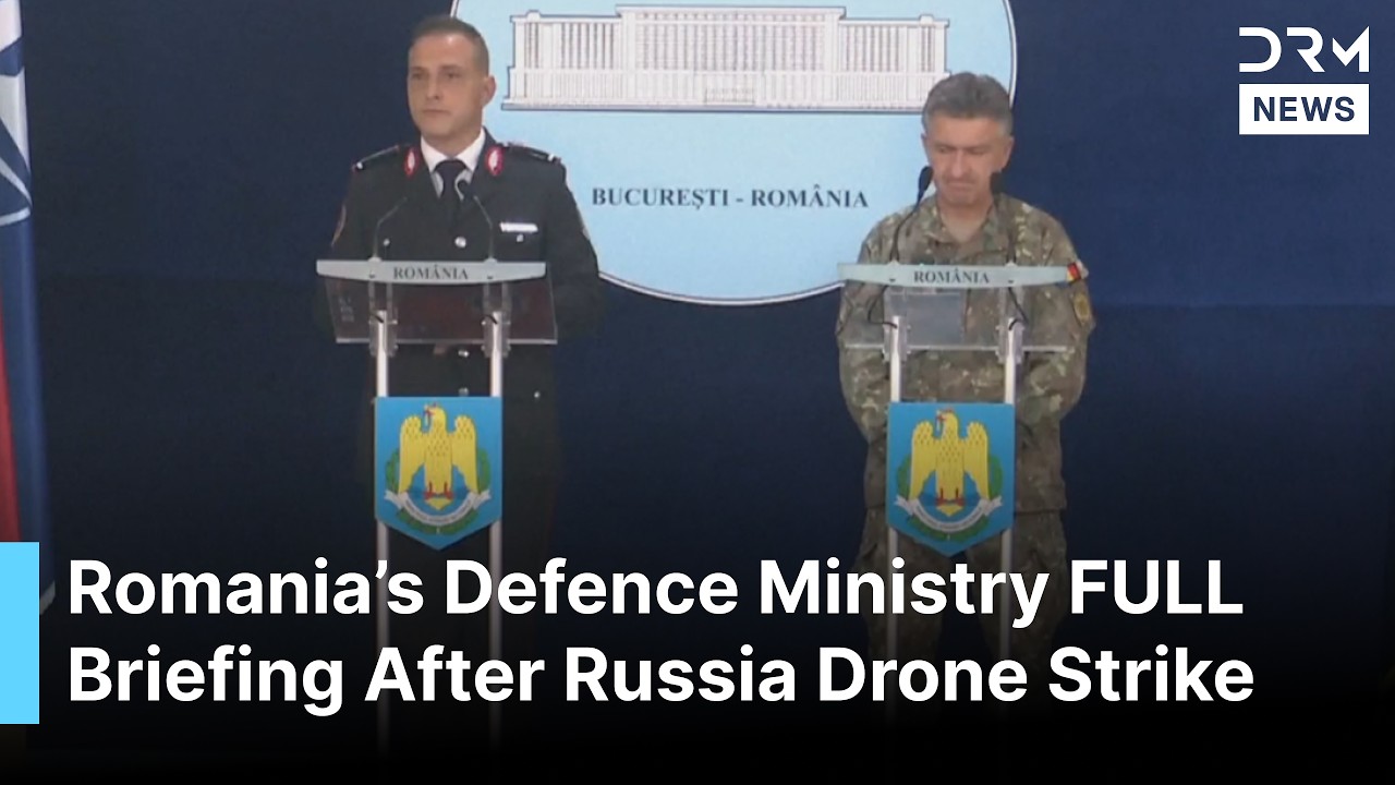 FULL PRESSER: Romania&rsquo;s Defence Ministry Holds Emergency Briefing After Russia Drone Strike | AC1B