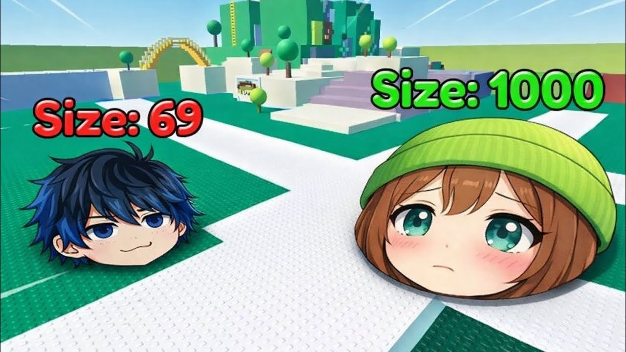 Simba and Gabi are playing Be A Hole in Roblox 