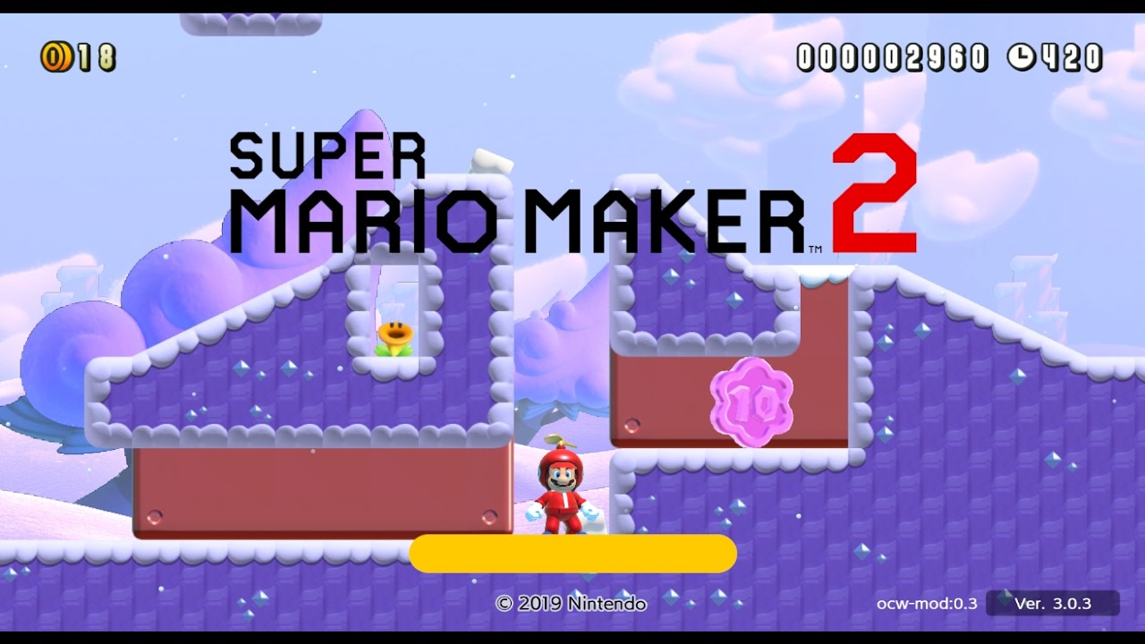 Super Mario Bros Wonder DownPour UpRoar Remake In Super Mario Maker 2. - NES Edition (SMB Hack)