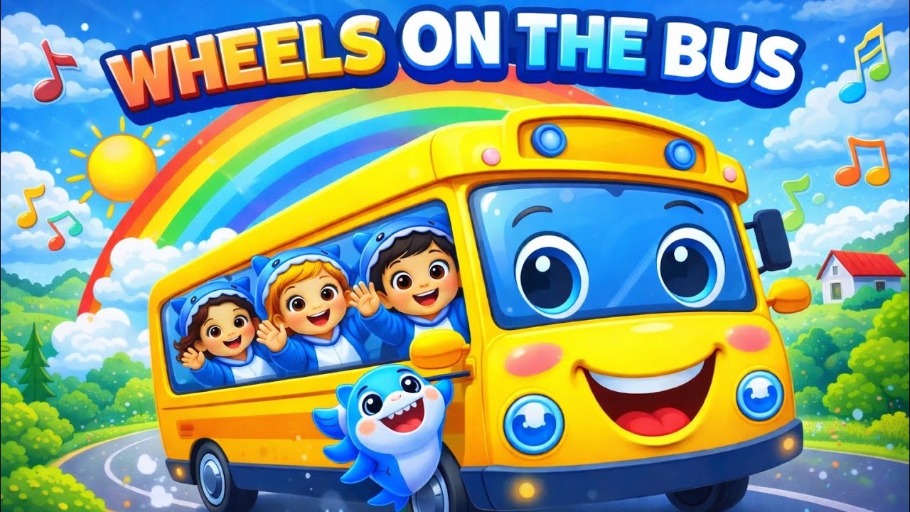 «Колеса на автобусе 🚌 | Детские песни и стишки»