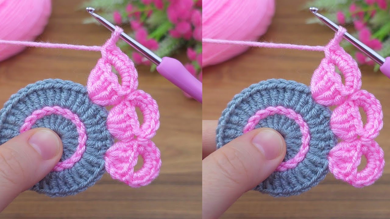 Woww!! ~●~very stylish, very easy crochet patterned motif narrative video #crochet