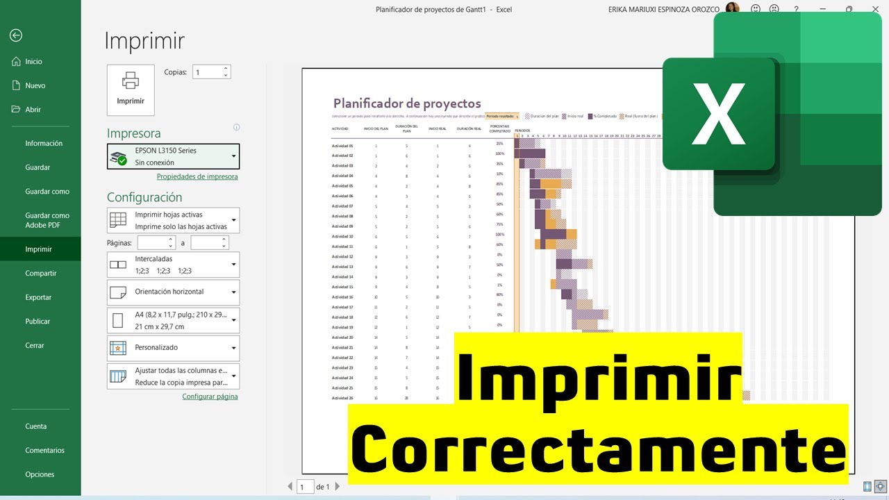 COMO IMPRIMIR CORRECTAMENTE EN EXCEL 2021. TODO LO QUE DEBES SABER PARA IMPRIMIR GRANDES HOJAS.