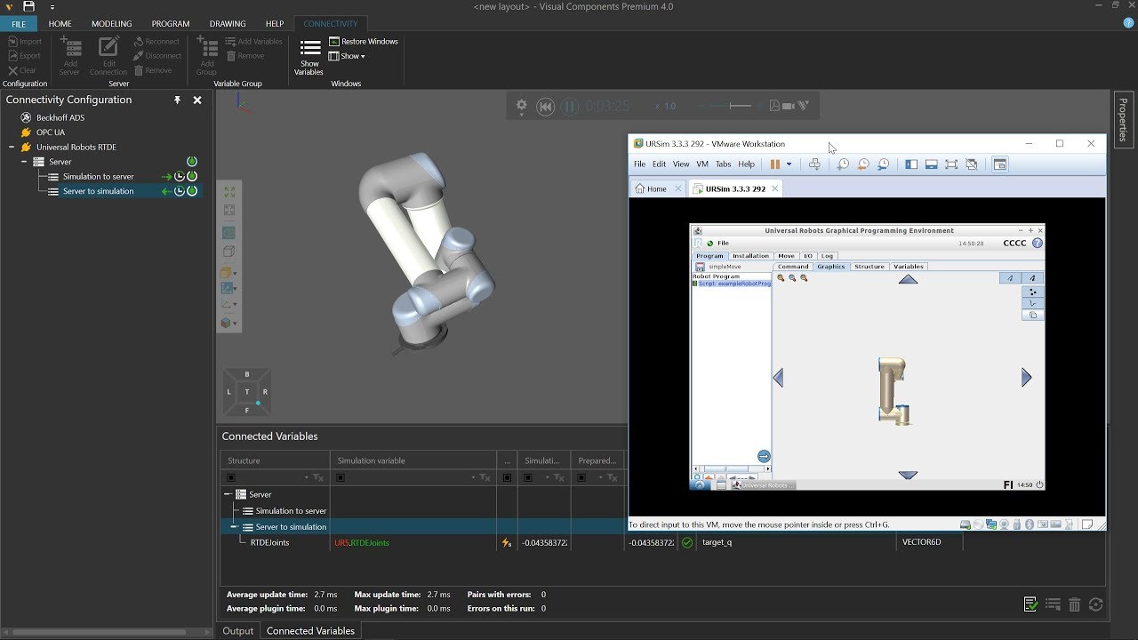 Simulate Universal Robots with RTDE Connection