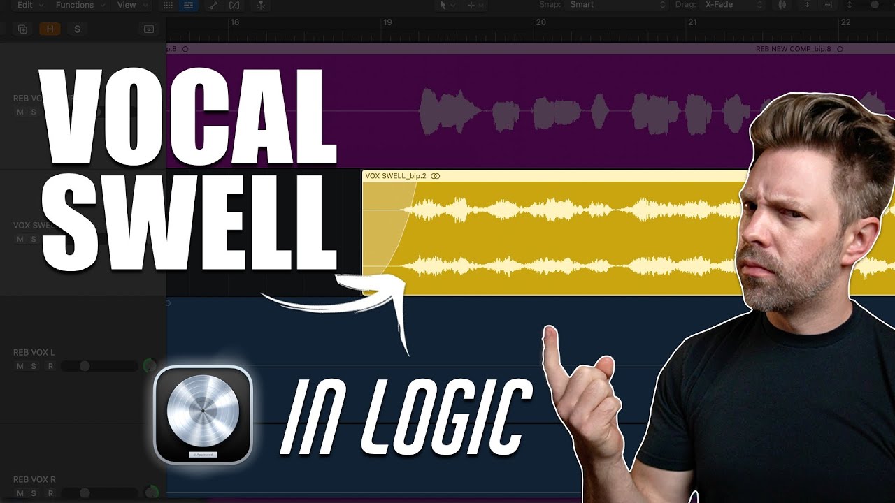 Как создать обратный вокальный свэл в Logic