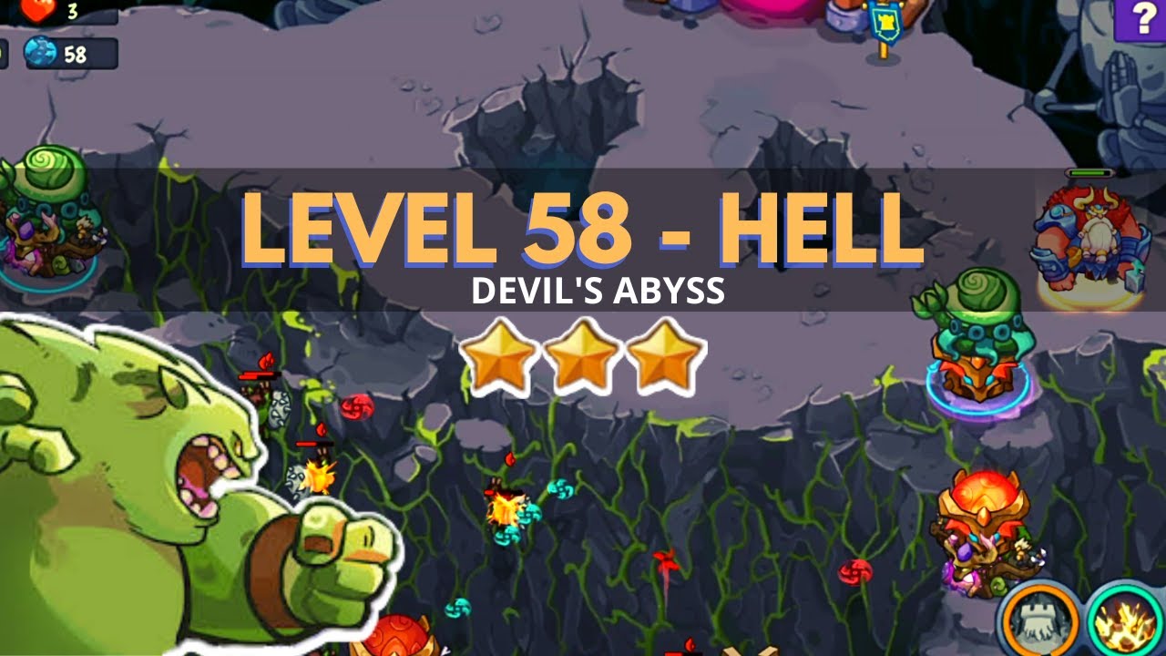 King of Defense: Level 58 HELL / DEVIL'S ABYSS / GAMEPLAY